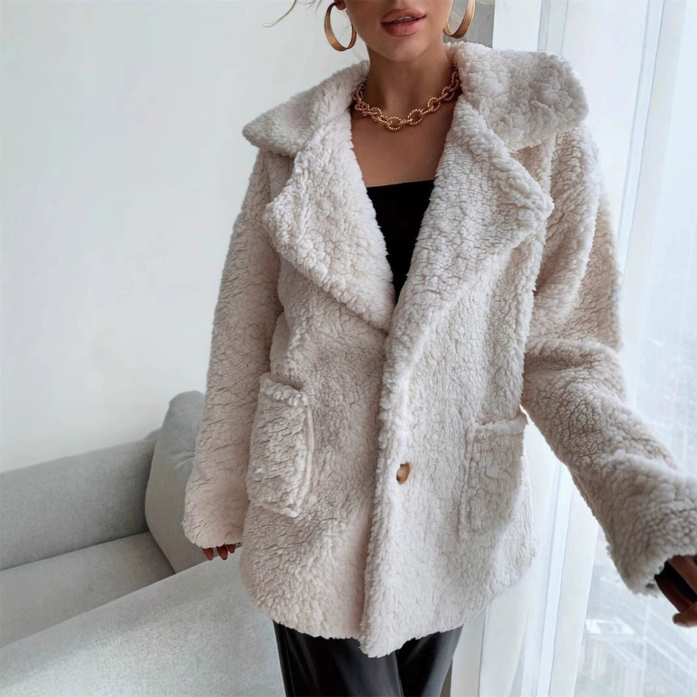 ZARA Autumn Winter Fleece Wool Jacket Womens Fashion Casual Top